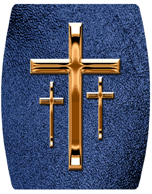 DNSHEND 517 CP SH BL Copper 3 Crosses Shimmer Blue